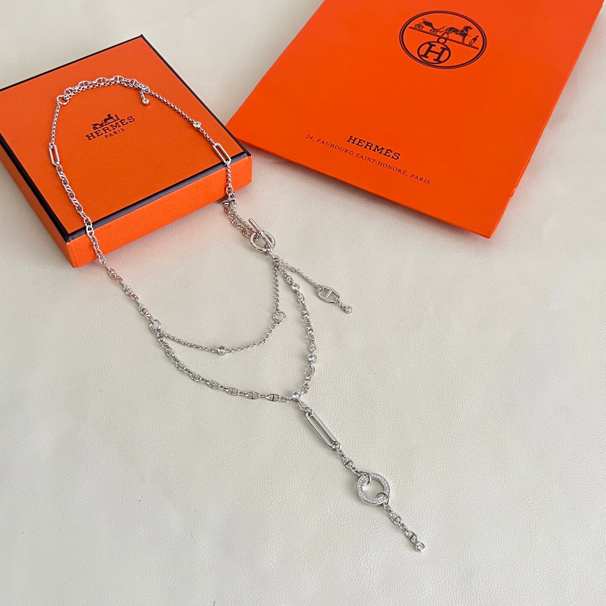 Horse Pendant Necklace in Polished Metal-Tone – Design 022 main product view