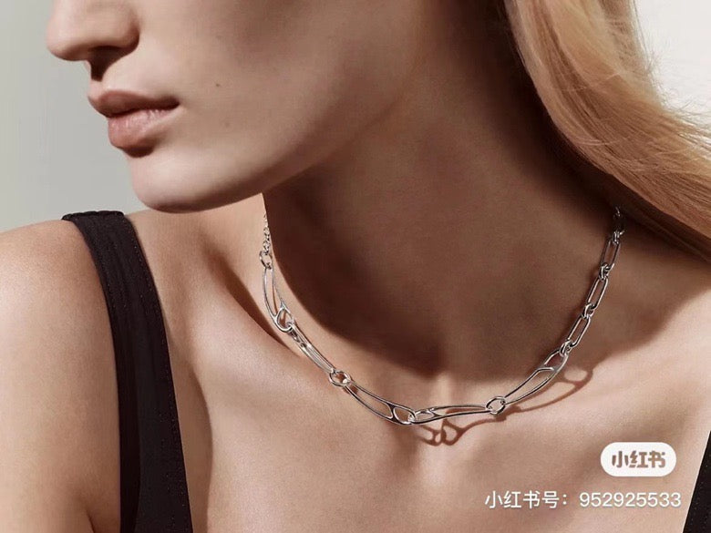 Horse Pendant Necklace in Polished Metal-Tone – Design 025 main product view
