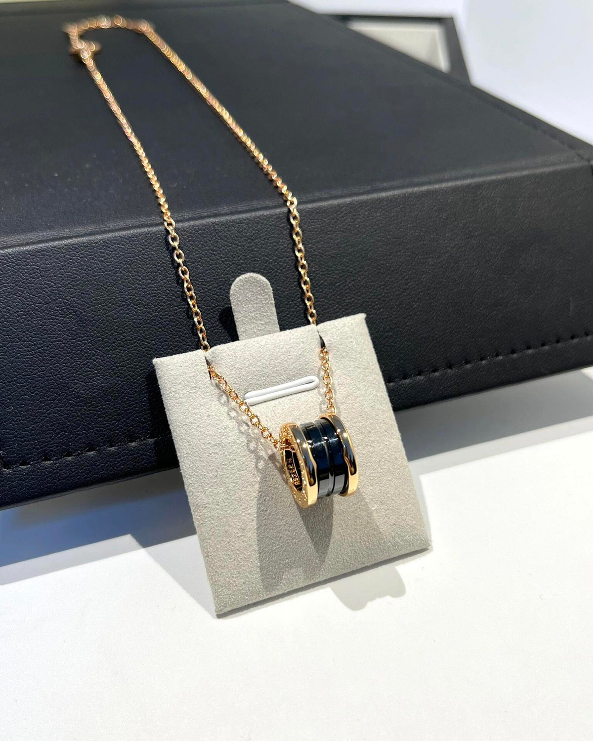 Round Pendant Necklace in Rose-Gold-Tone styled product view