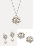 Orb Pendant Necklace in Polished Metal-Tone – Design 046 main product view