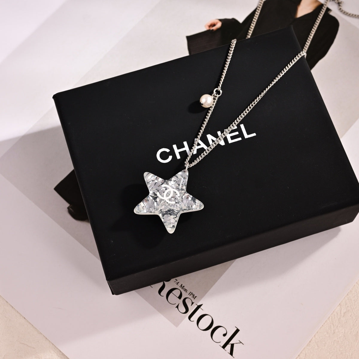 Signature Emblem Pendant Necklace in Polished Metal-Tone – Design 060 styled product view
