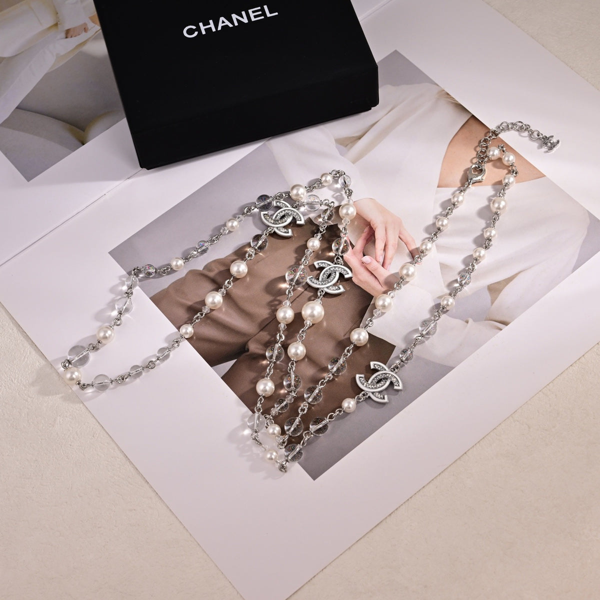 Signature Emblem Pendant Necklace in Polished Metal-Tone – Design 059 front product view
