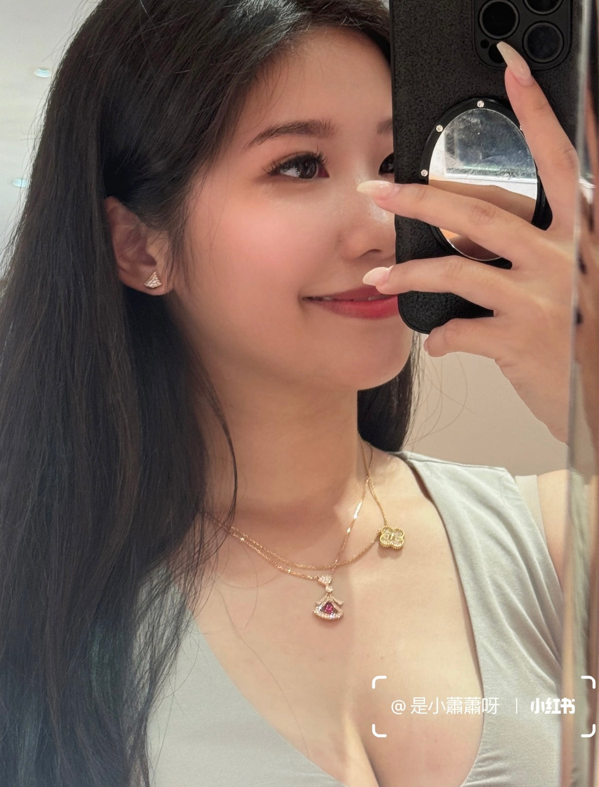 Geometric Emblem Pendant Necklace in Polished Metal-Tone – Design 005 front product view