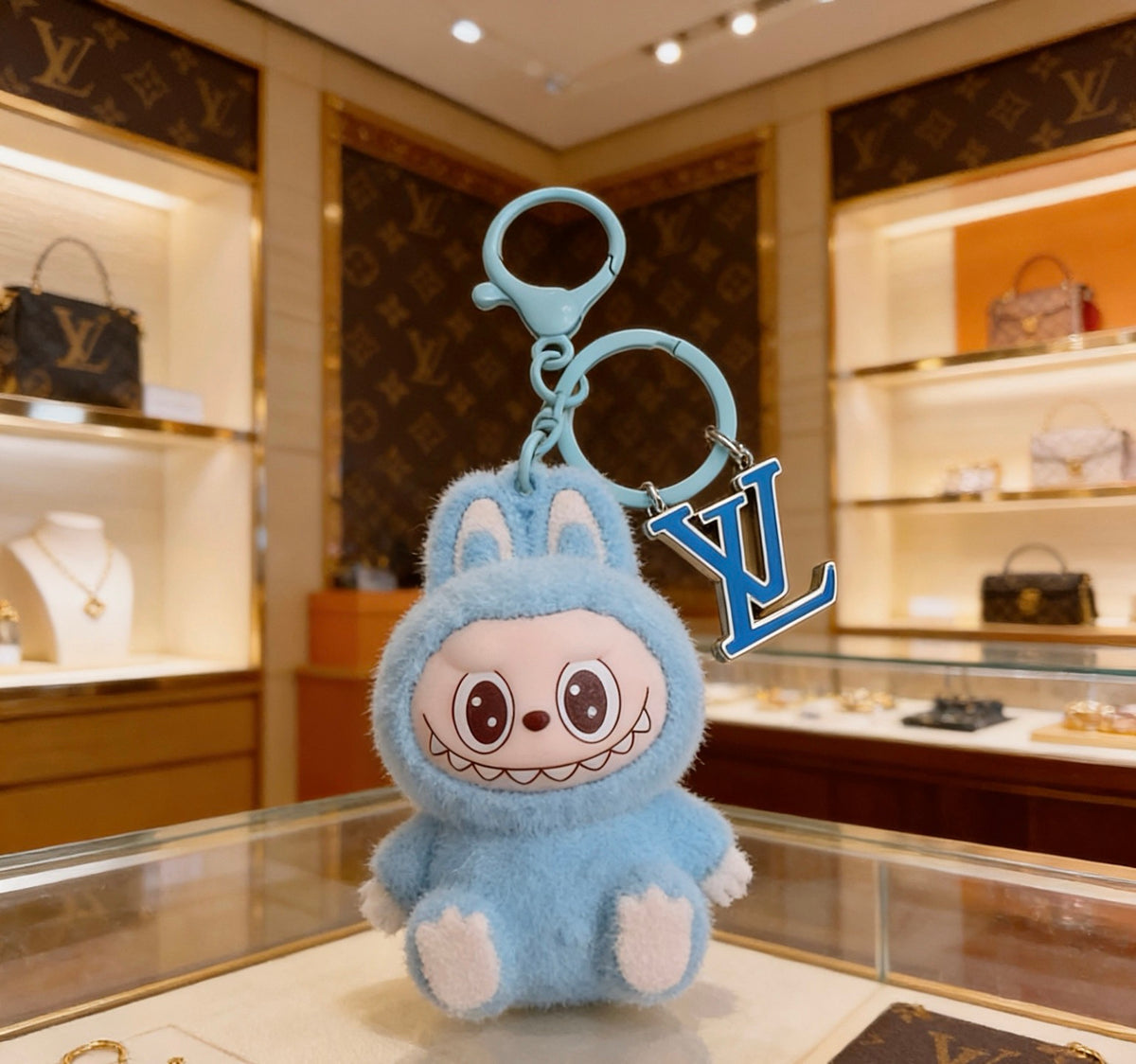 Bag Motif Keychain – Bag Detail – Design 050 side detail