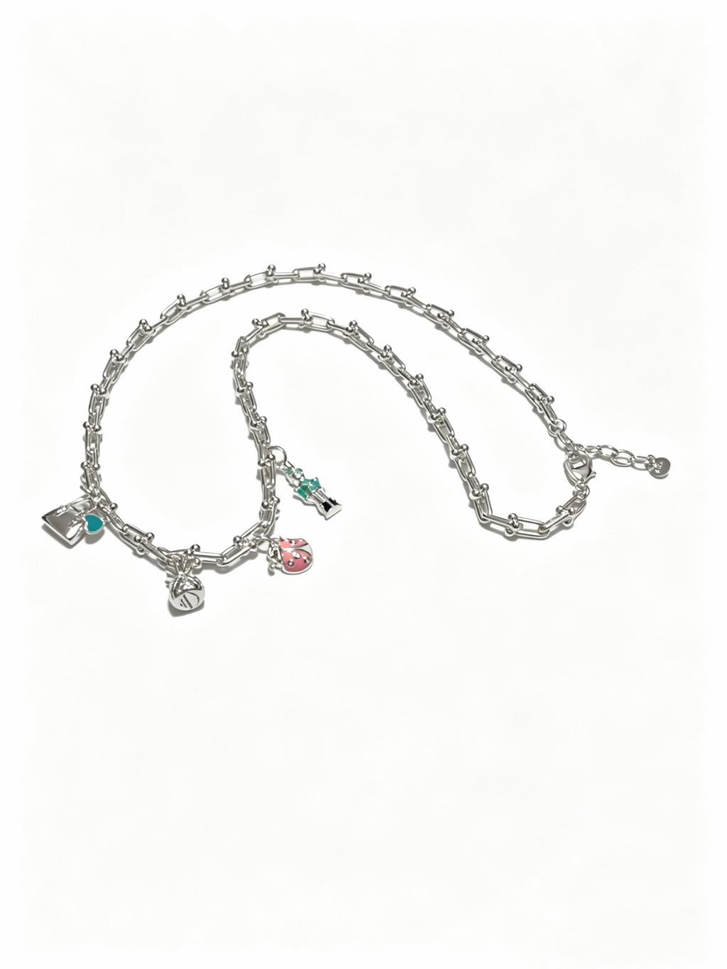 Signature Motif Pendant Necklace in Silver-Tone – Vintage Detail – Design 21 main product view