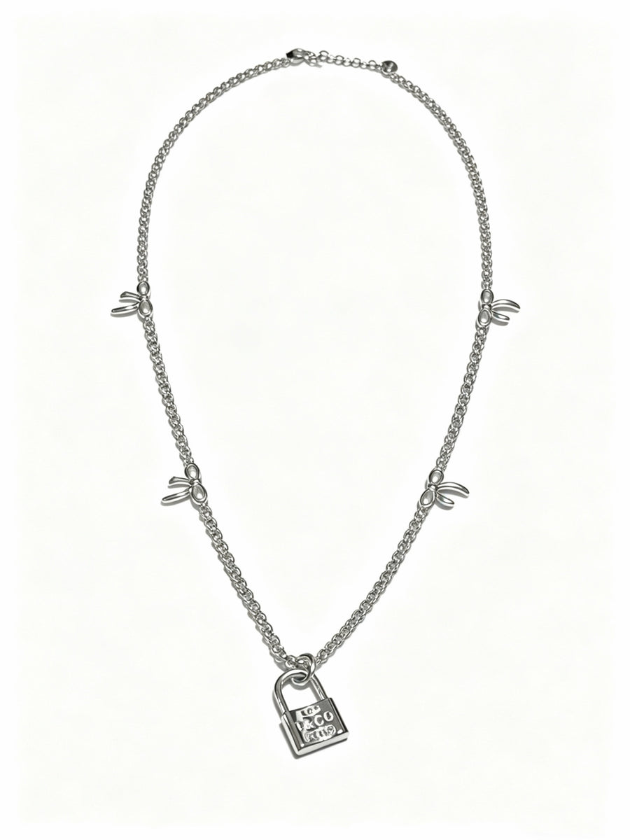 Signature Motif Pendant Necklace in Silver-Tone – Vintage Detail – Design 17 main product view