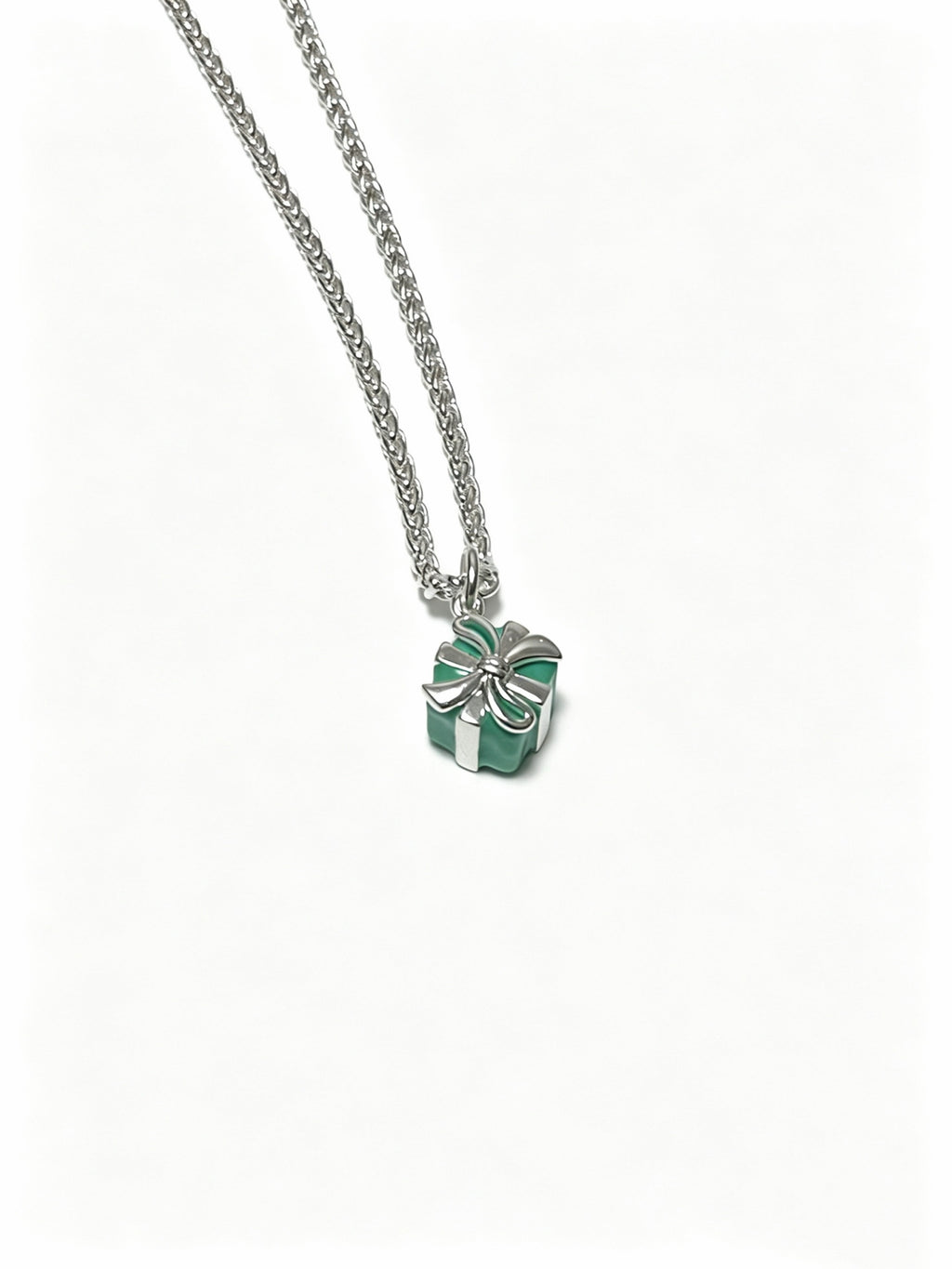 Signature Motif Pendant Necklace in Silver-Tone – Vintage Detail – Design 13 detail view