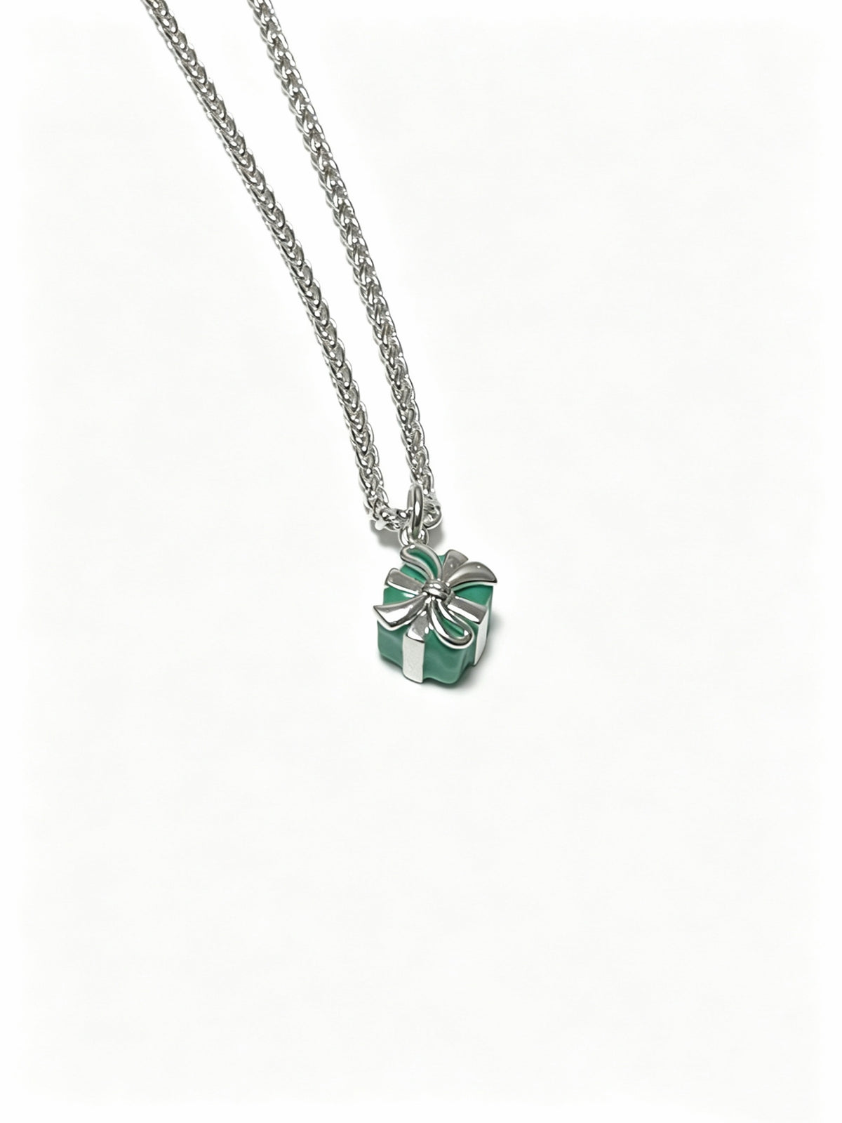 Signature Motif Pendant Necklace in Silver-Tone – Vintage Detail – Design 13 detail view