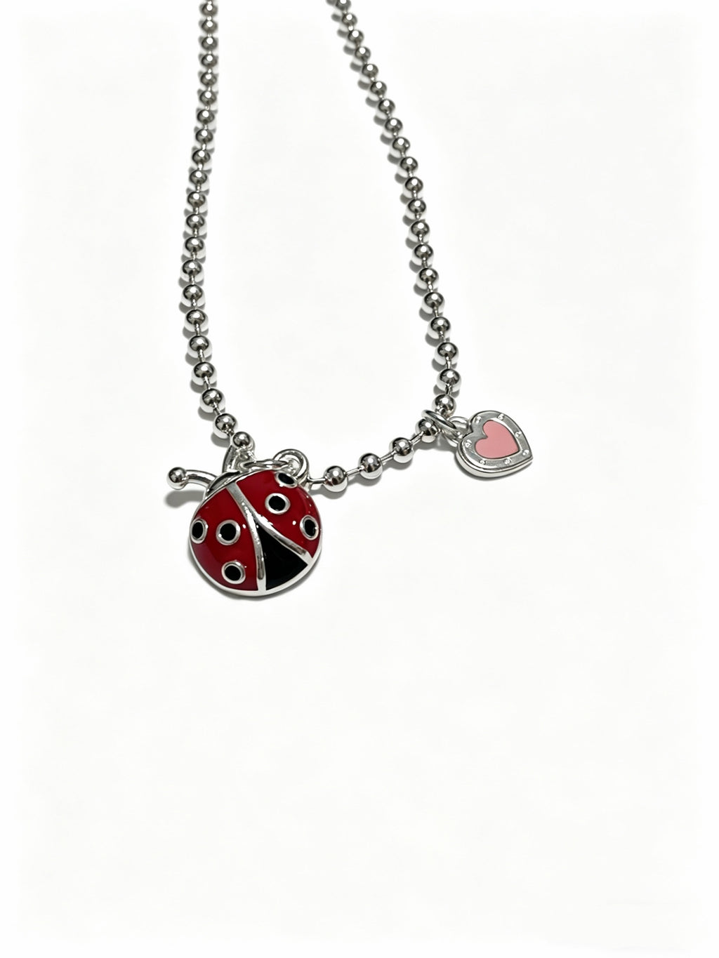 Signature Motif Pendant Necklace in Silver-Tone – Vintage Detail – Design 12 close-up detail