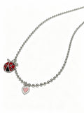 Signature Motif Pendant Necklace in Silver-Tone – Vintage Detail – Design 12 main product view