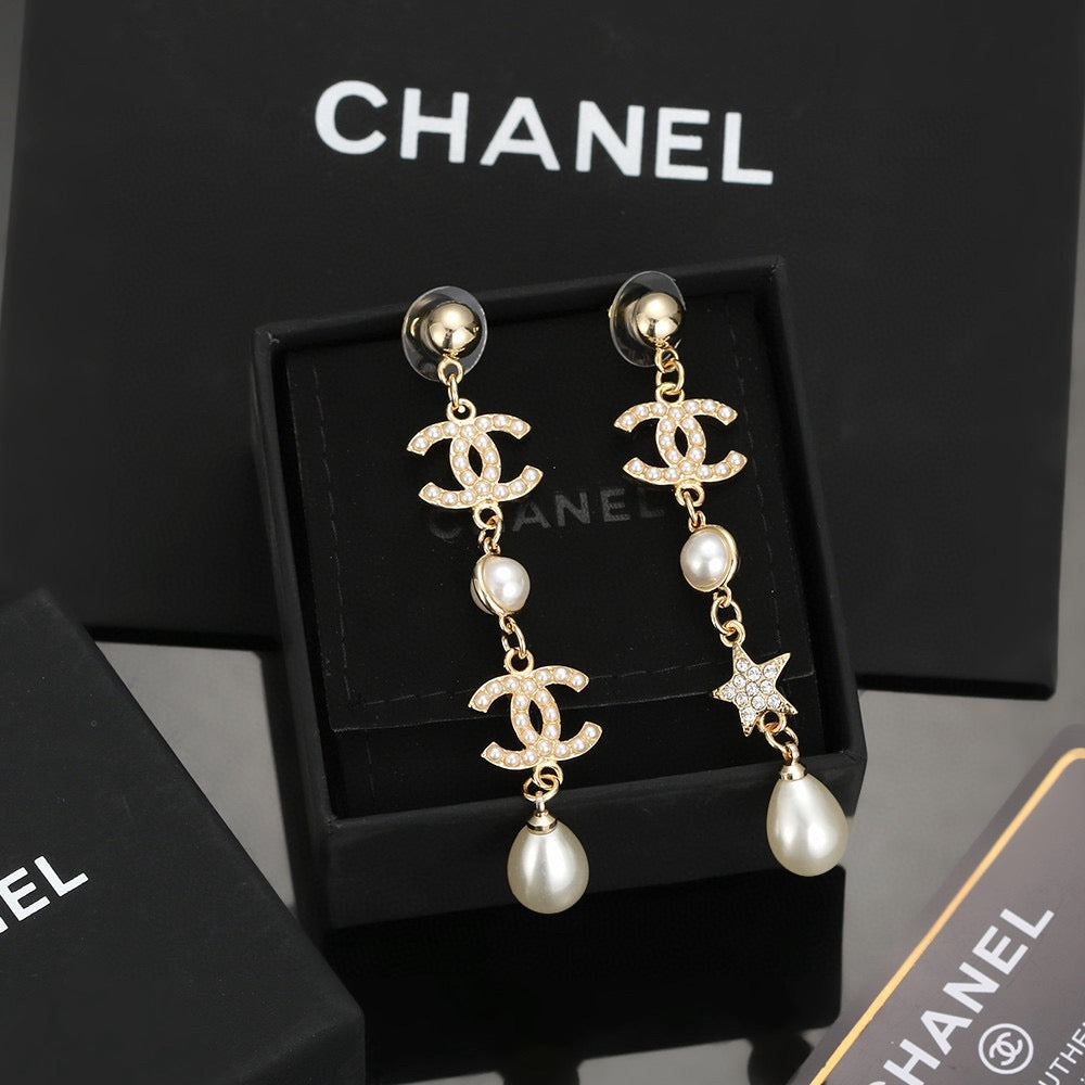Signature Emblem Stud Earrings in Silver-Tone – Design 019 main product view