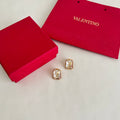 Signature Emblem Statement Earrings in Polished Metal-Tone – Design 05 main product view
