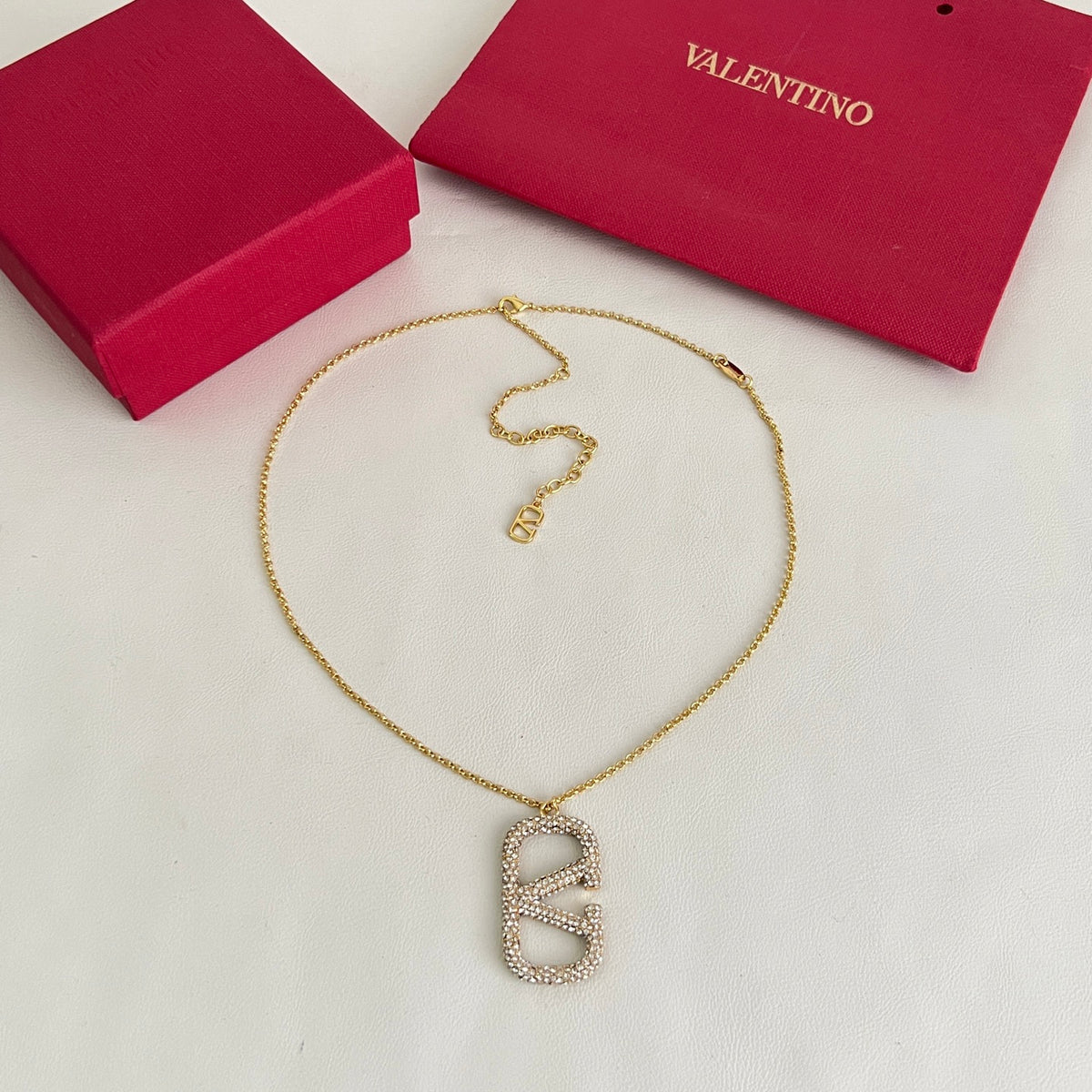 Signature Emblem Pendant Necklace in Polished Metal-Tone – Design 05 front view