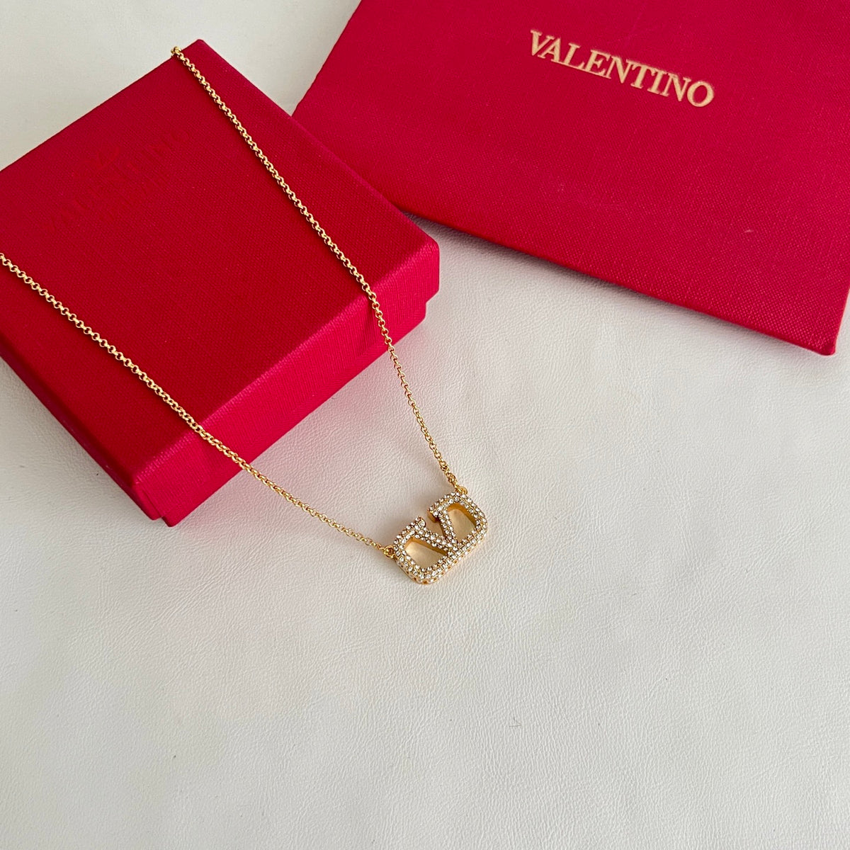 Signature Emblem Pendant Necklace in Polished Metal-Tone – Design 04 main product view