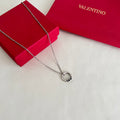 Signature Emblem Pendant Necklace in Polished Metal-Tone – Design 02 main product view
