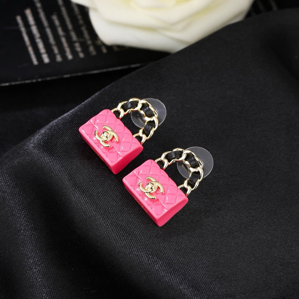 Signature Emblem Statement Earrings in Polished Metal-Tone – Design 032 close-up detail