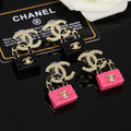 Signature Emblem Statement Earrings in Polished Metal-Tone – Design 031 main product view