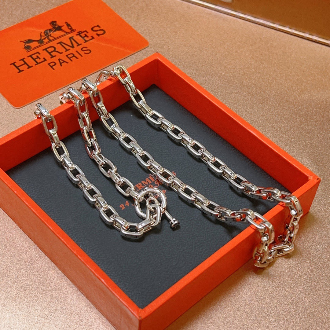 Horse Pendant Necklace in Polished Metal-Tone – Design 024 main product view