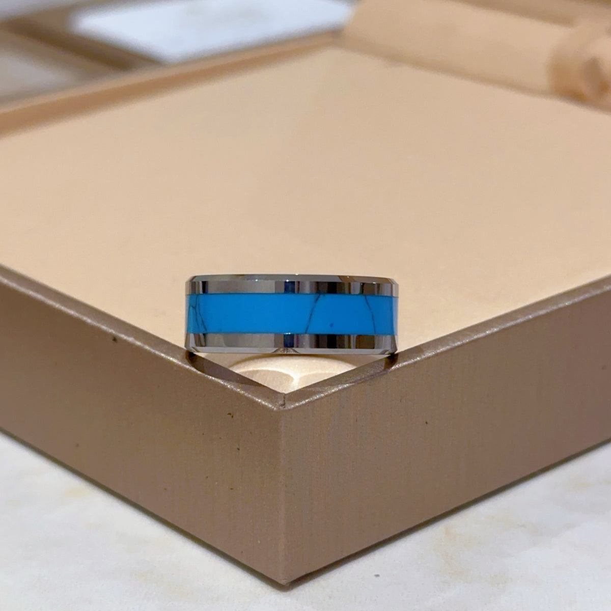 Geometric Emblem Statement Ring in Polished Metal-Tone – Design 096 main product view