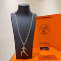 Toggle Pendant Necklace in Polished Metal-Tone – Toggle Detail – Design 024 main product view