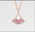 Geometric Emblem Pendant Necklace in Rose-Gold-Tone – Rose Gold Detail – Design 005 main product view