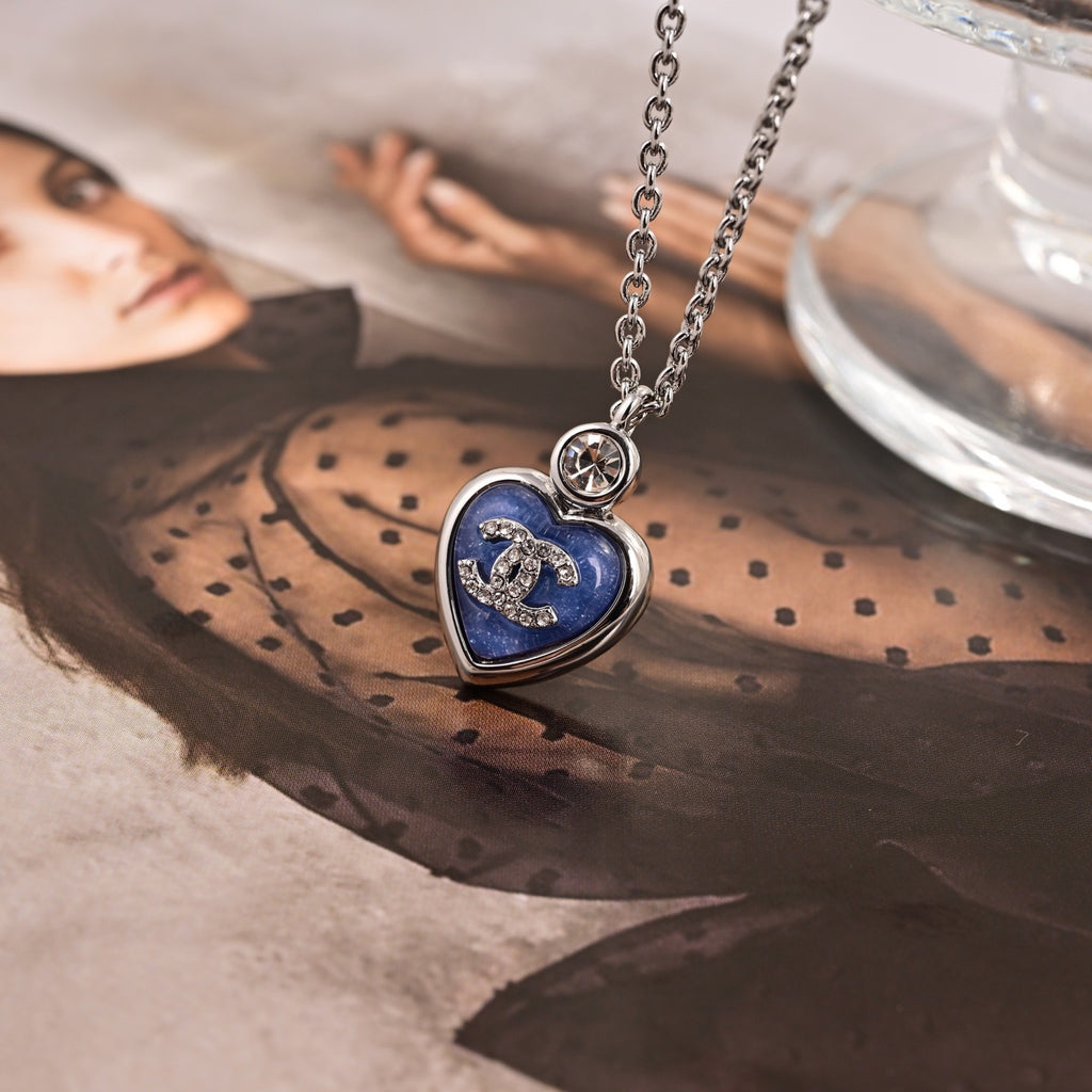 Signature Emblem Pendant Necklace in Polished Metal-Tone – Design 071 main product view