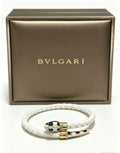 Geometric Emblem Braided Bracelet in Polished Metal-Tone – Design 005 main product view