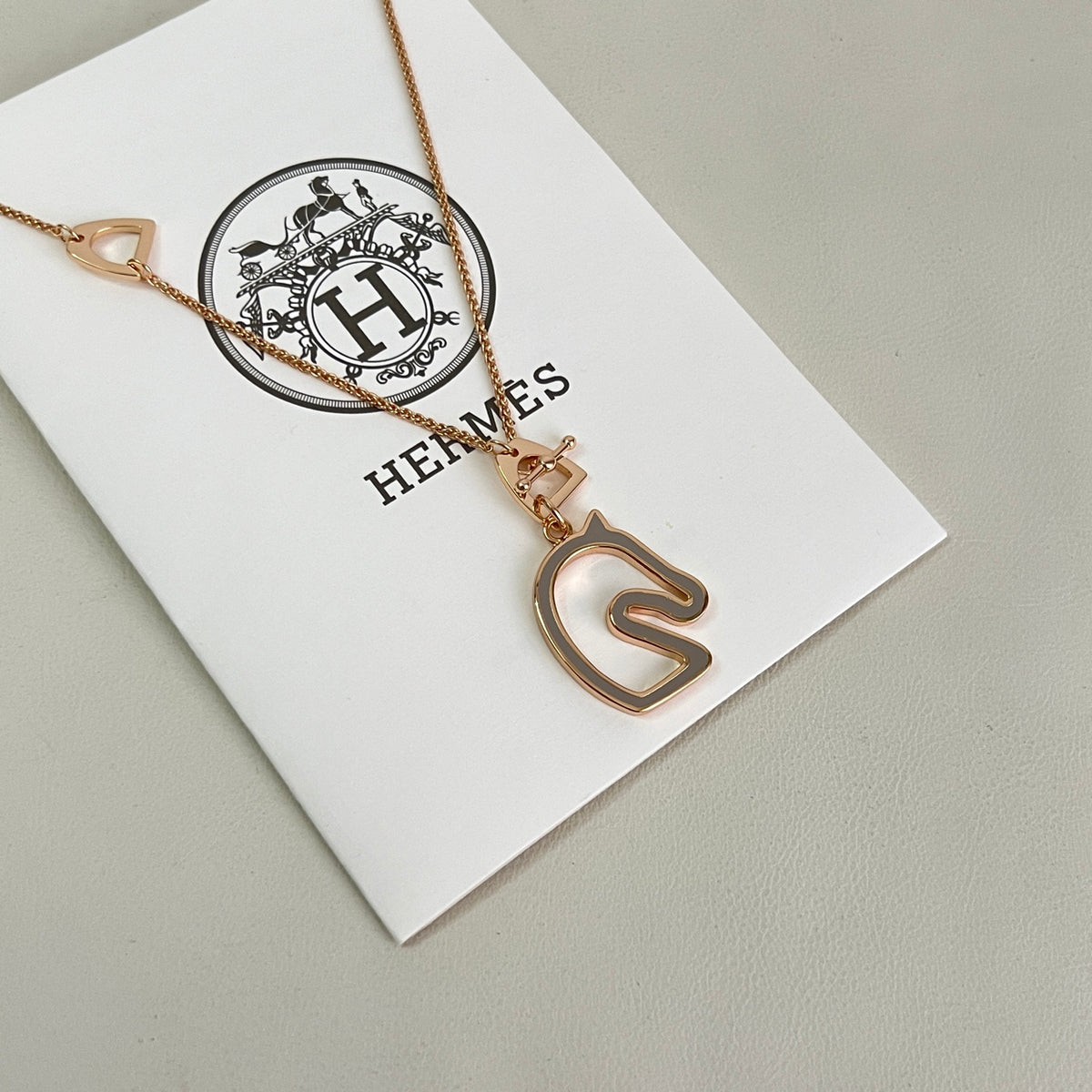 Horse Pendant Necklace in Polished Metal-Tone – Design 027 styled product view