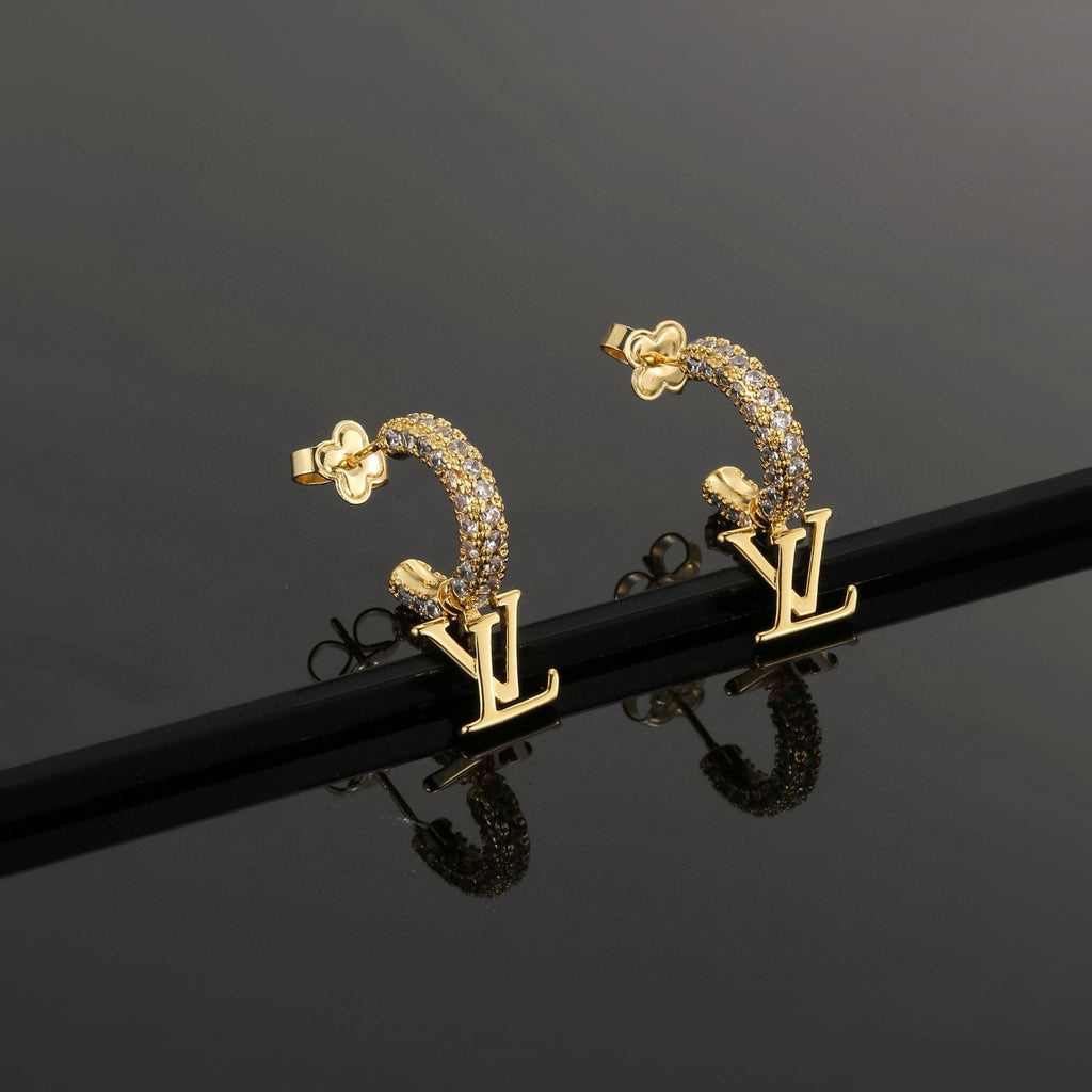 Letter Emblem Bangle in Polished Metal-Tone – Design 004 main product view