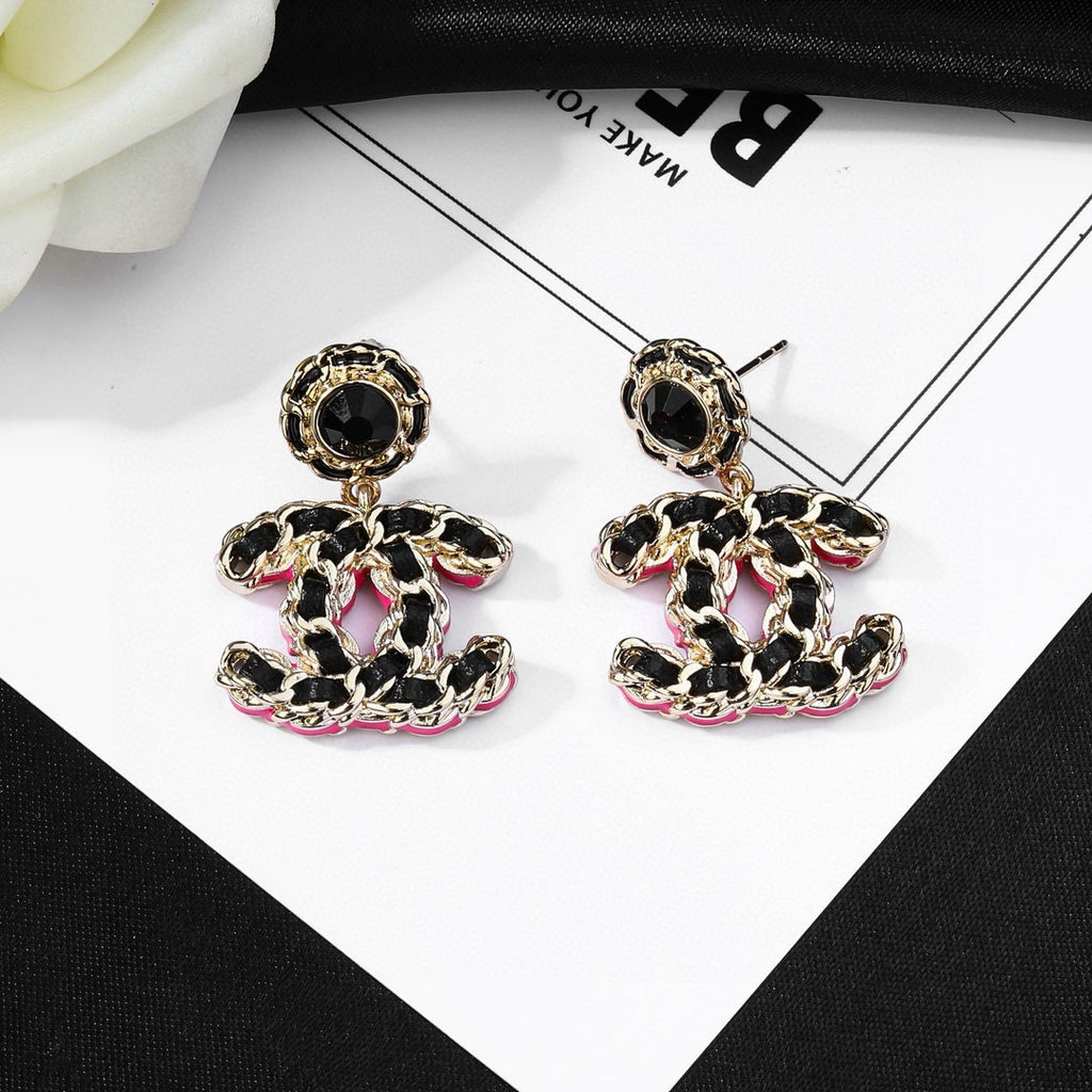 Signature Emblem Statement Earrings in Polished Metal-Tone – Design 039 main product view