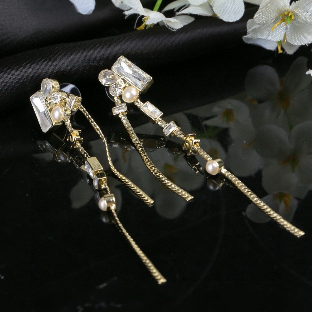 Signature Emblem Statement Earrings in Polished Metal-Tone – Design 038 close-up detail