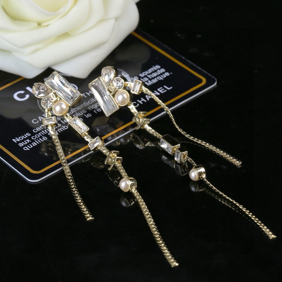 Signature Emblem Statement Earrings in Polished Metal-Tone – Design 038 detail view