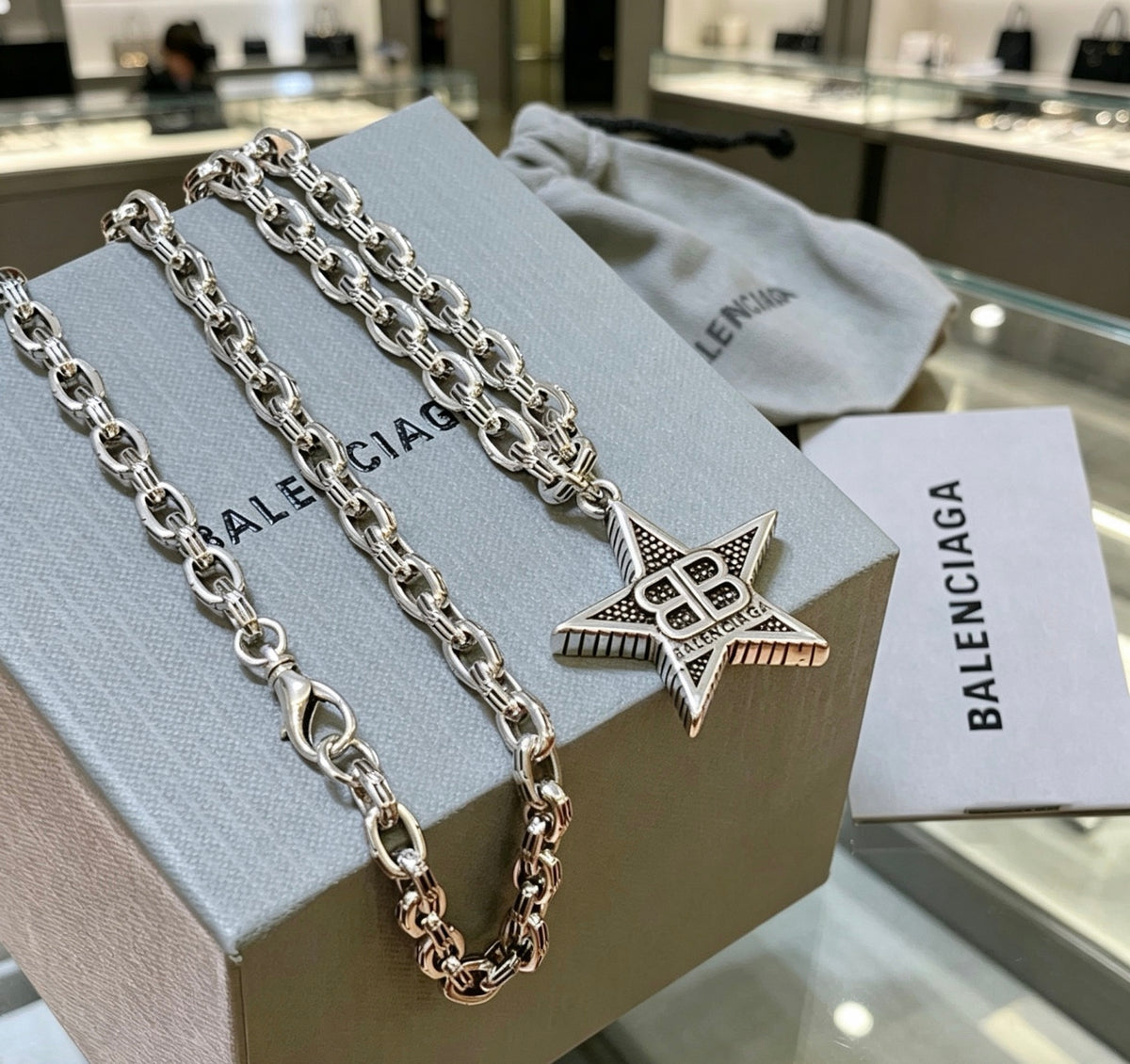 Geometric Emblem Pendant Necklace in Polished Metal-Tone – Vintage Detail – Design 069 front product view