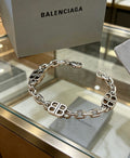 Geometric Emblem Bracelet in Polished Metal-Tone – Design 055 main product view