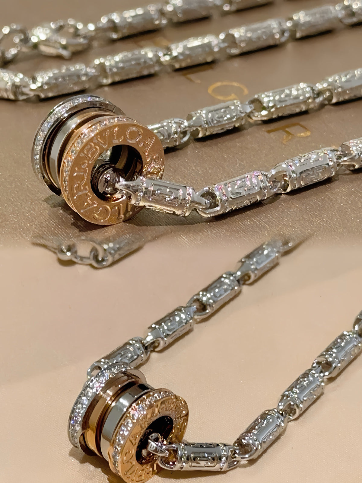 Geometric Emblem Statement Ring in Polished Metal-Tone – Design 116 side detail
