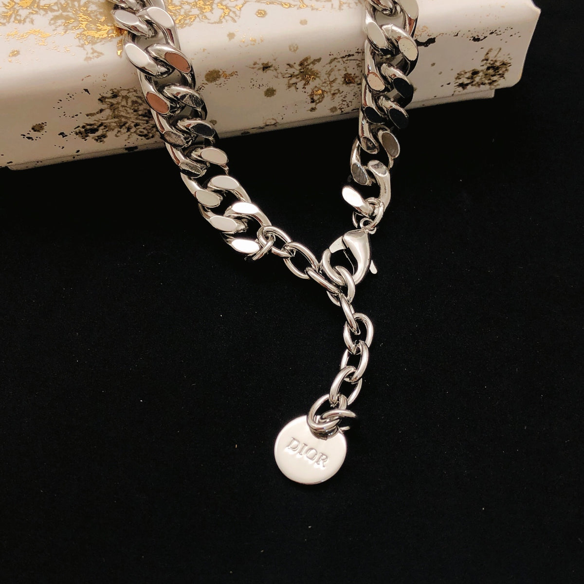 Signature Emblem Crystal-Accent Pendant Necklace – Design 015 front product view