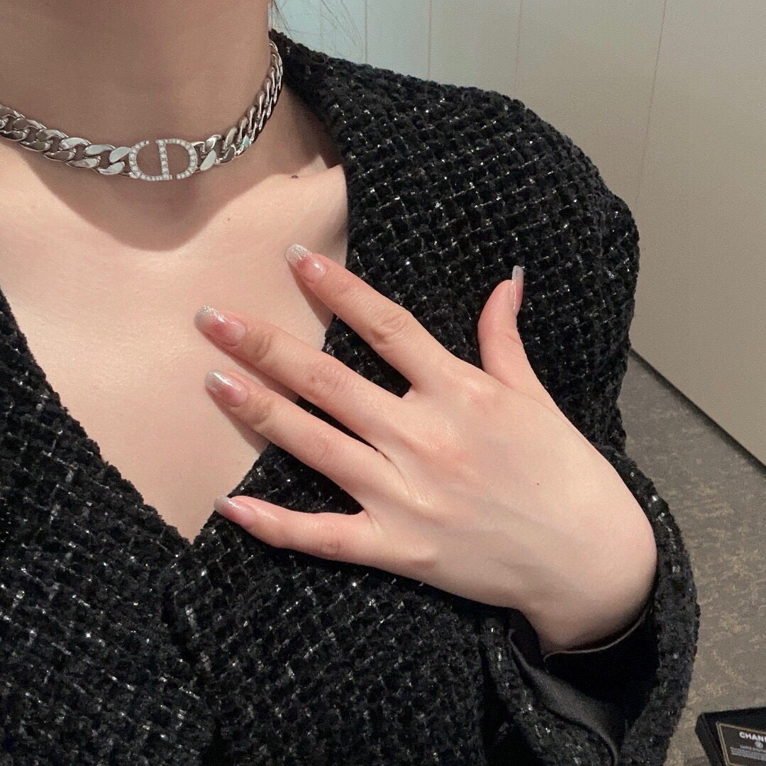 Signature Emblem Crystal-Accent Pendant Necklace – Design 015 styled product view