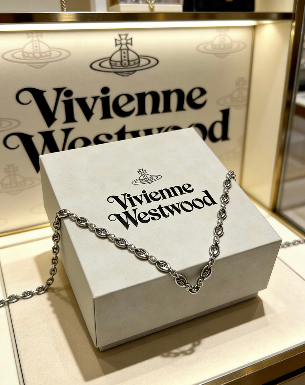 Orb Pendant Necklace in Polished Metal-Tone – Design 049 close-up detail