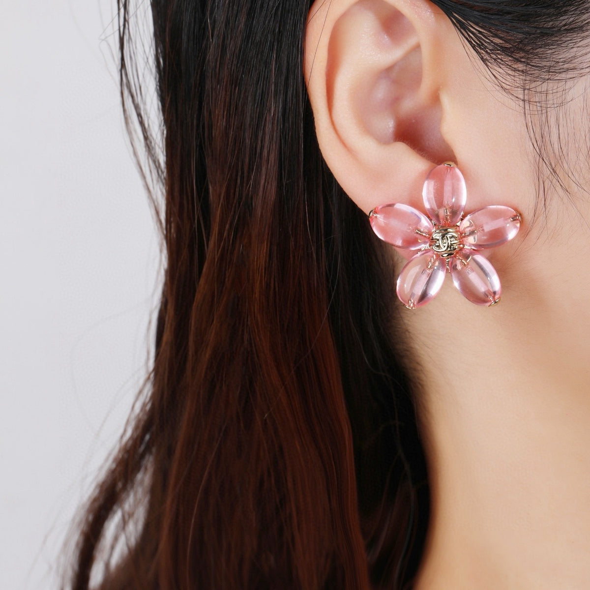 Signature Emblem Statement Earrings in Polished Metal-Tone – Design 041 front product view