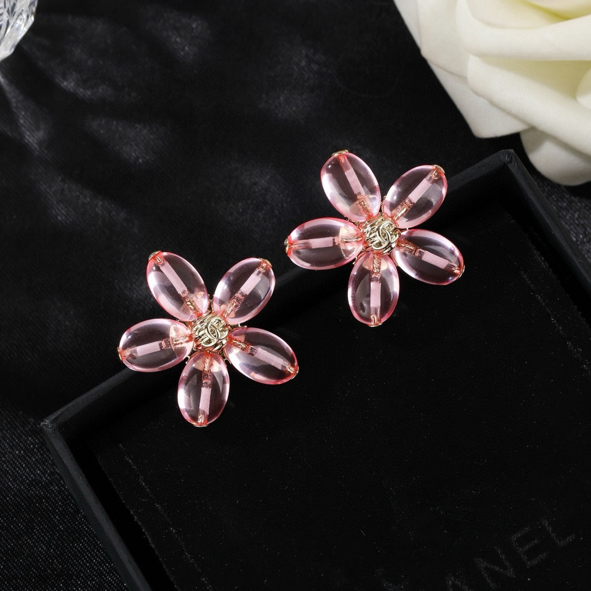Signature Emblem Statement Earrings in Polished Metal-Tone – Design 041 styled product view