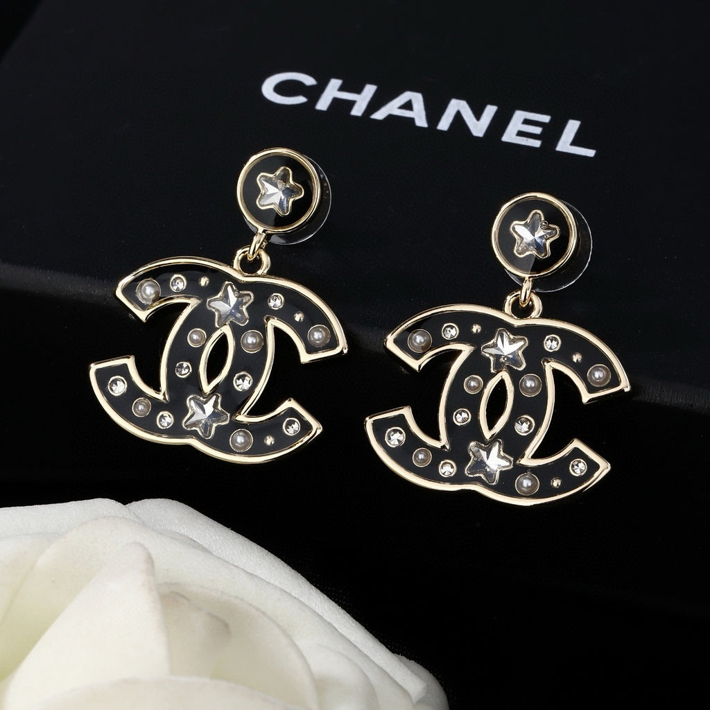 Signature Emblem Statement Earrings in Polished Metal-Tone – Design 040 side detail