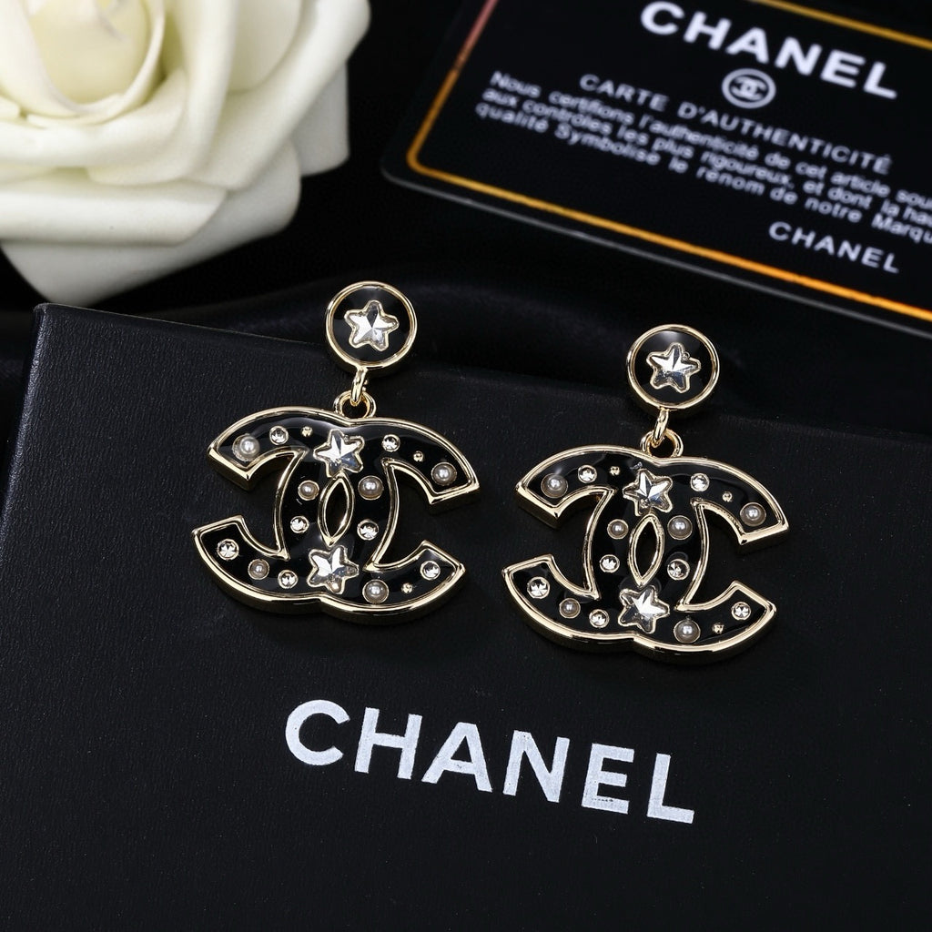 Signature Emblem Statement Earrings in Polished Metal-Tone – Design 040 main product view