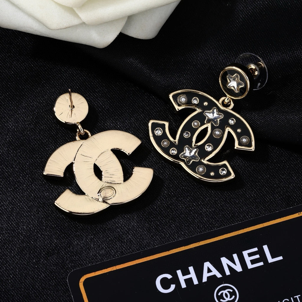 Signature Emblem Statement Earrings in Polished Metal-Tone – Design 040 close-up detail