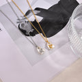 Orb Pendant Necklace in Polished Metal-Tone – Design 058 main product view