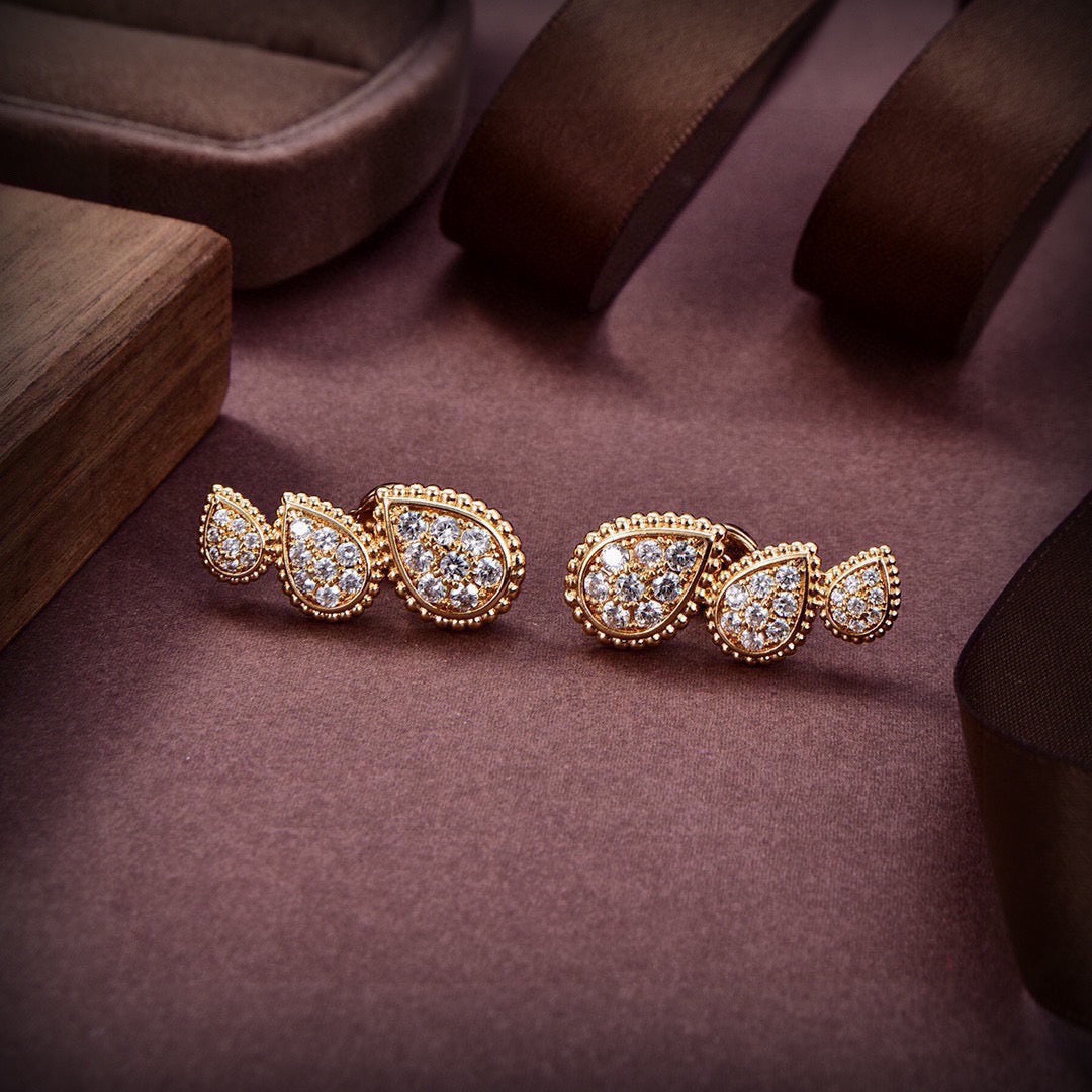 Signature Emblem Stud Earrings in Polished Metal-Tone – Design 090 main product view