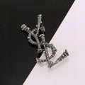 Geometric Emblem Brooch in Polished Metal-Tone – Design 011 main product view
