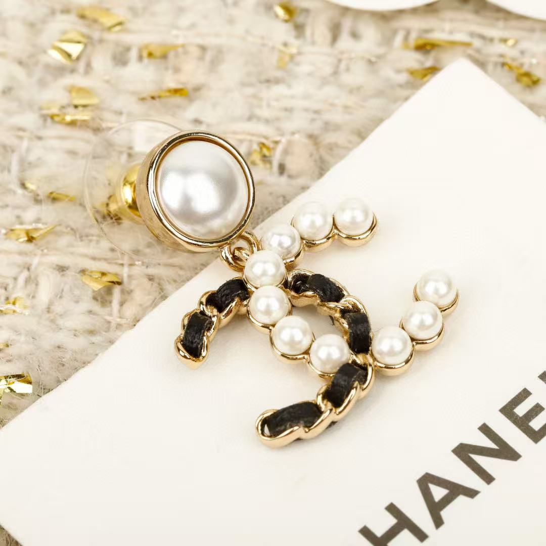 Signature Emblem Crystal-Accent Stud Earrings – Red Detail – Design 006 styled product view