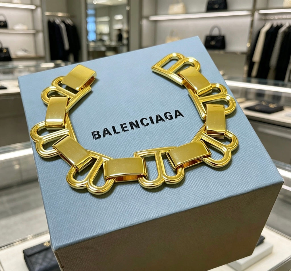 Geometric Emblem Bracelet in Polished Metal-Tone – Design 004 styled product view