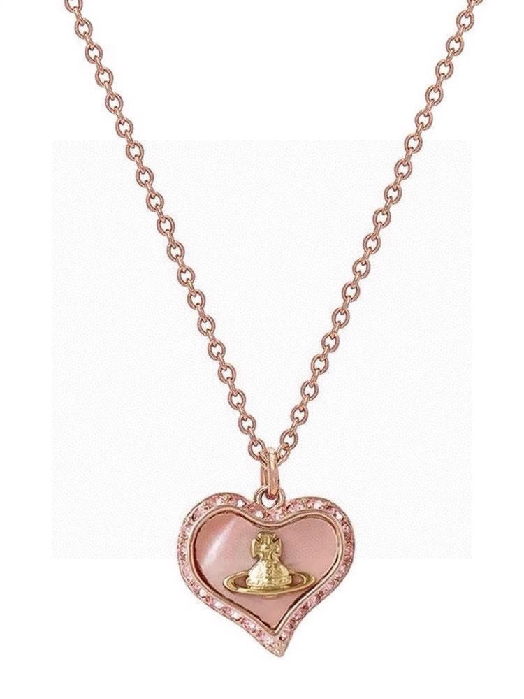 Orb Pendant Necklace in Polished Metal-Tone – Design 057 front product view