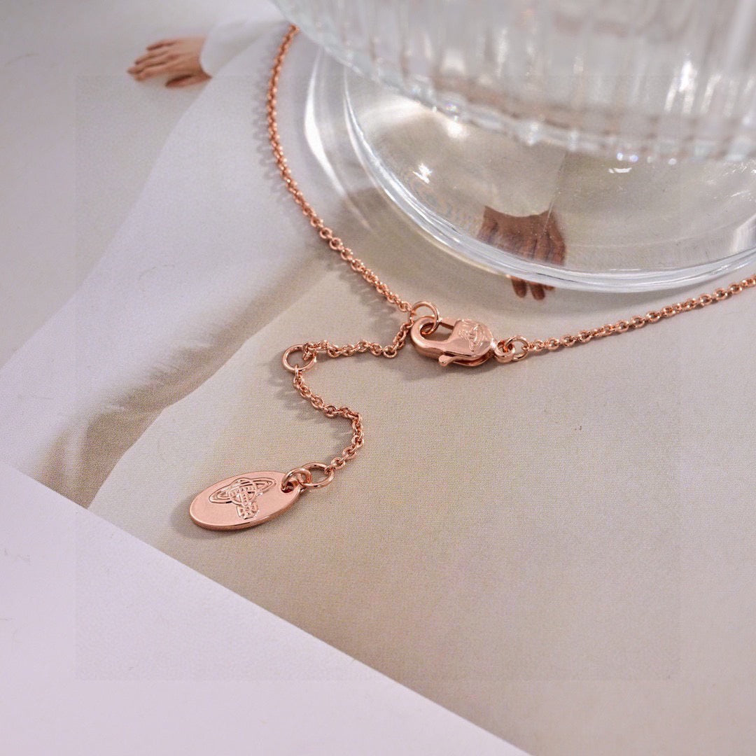 Orb Pendant Necklace in Polished Metal-Tone – Design 057 close-up detail